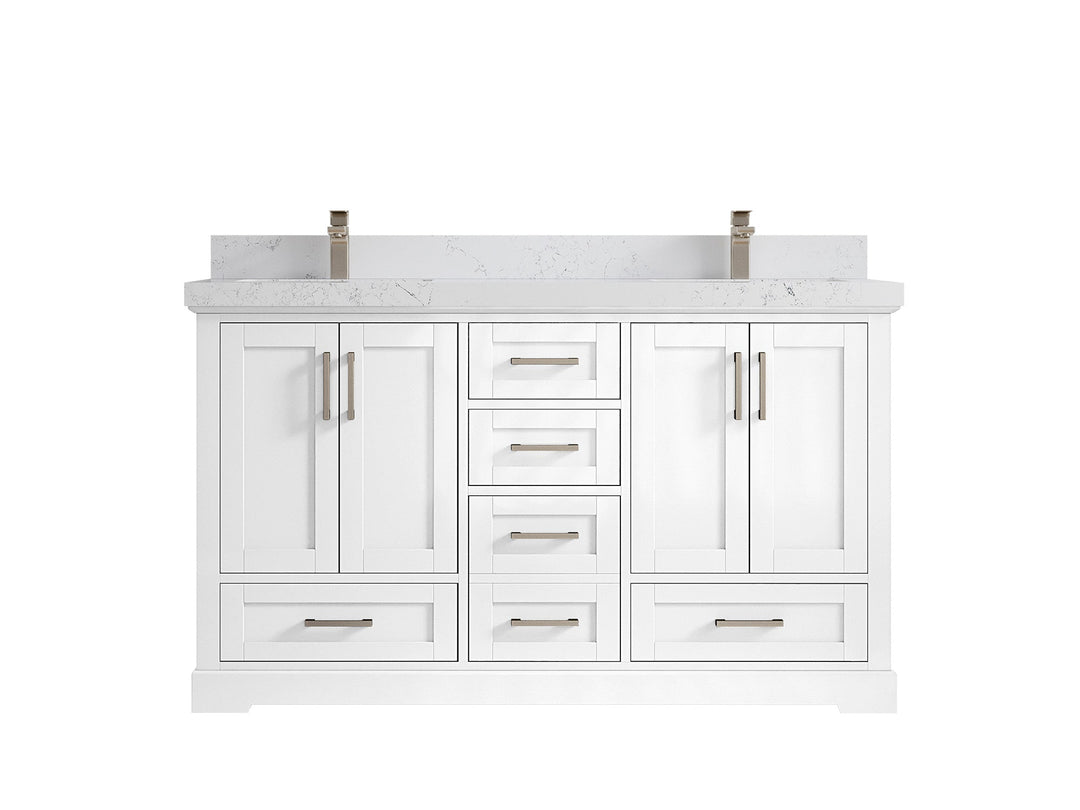 Boston 60 in. W x 22 in. D Double Sink Bathroom Vanity - Willow Bath and Vanity