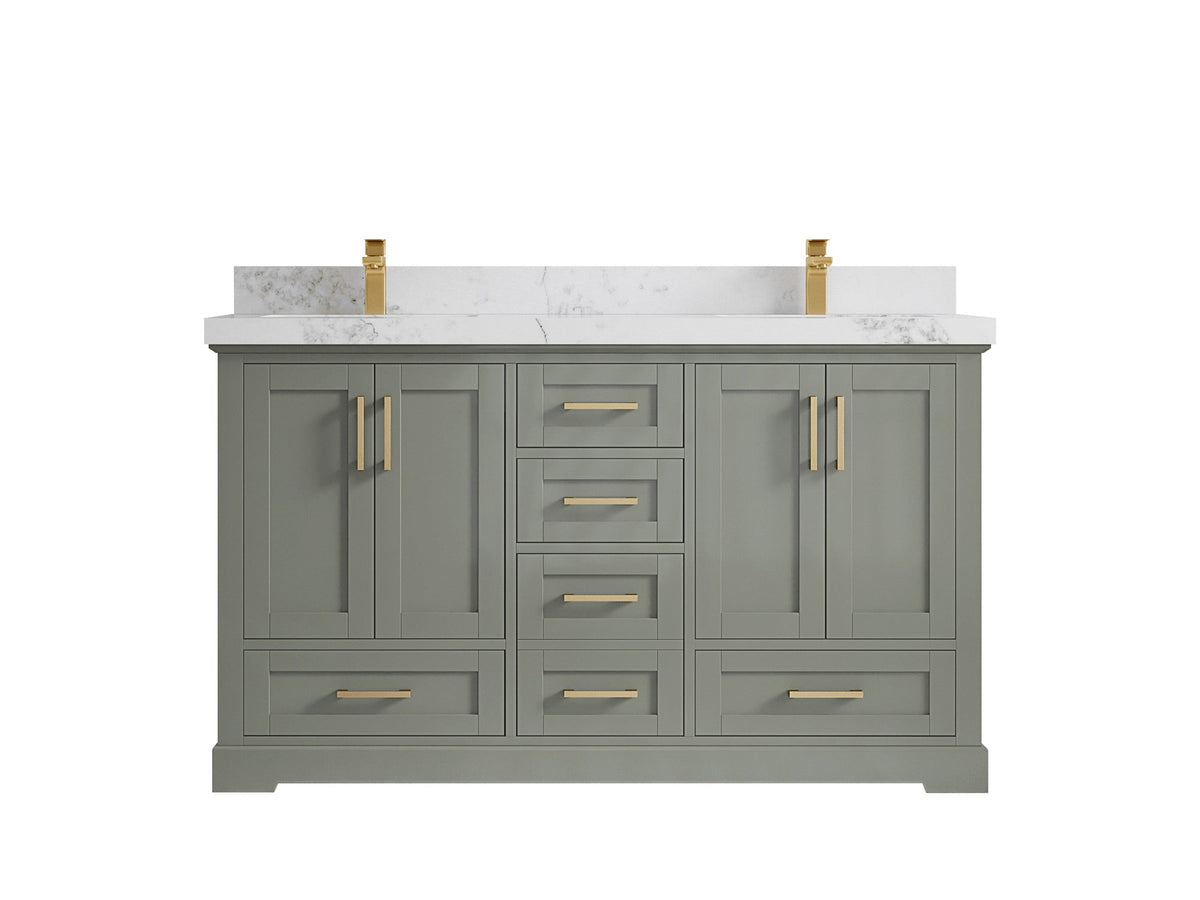 Boston 60 in. W x 22 in. D Double Sink Bathroom Vanity - Willow Bath and Vanity