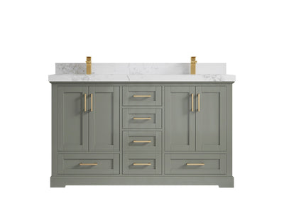 Boston 60 in. W x 22 in. D Double Sink Bathroom Vanity - Willow Bath and Vanity