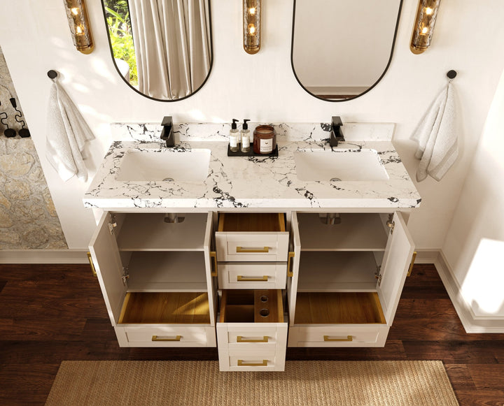 Boston 60 in. W x 22 in. D Double Sink Bathroom Vanity - photo 4