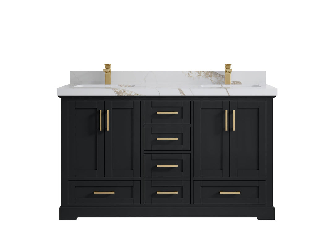 Boston 60 in. W x 22 in. D Double Sink Bathroom Vanity - Willow Bath and Vanity