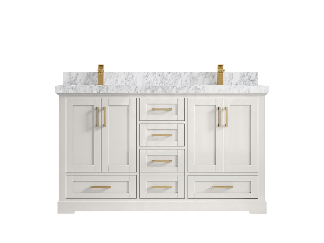 Boston 60 in. W x 22 in. D Double Sink Bathroom Vanity - Willow Bath and Vanity