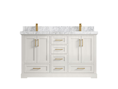 Boston 60 in. W x 22 in. D Double Sink Bathroom Vanity - Willow Bath and Vanity