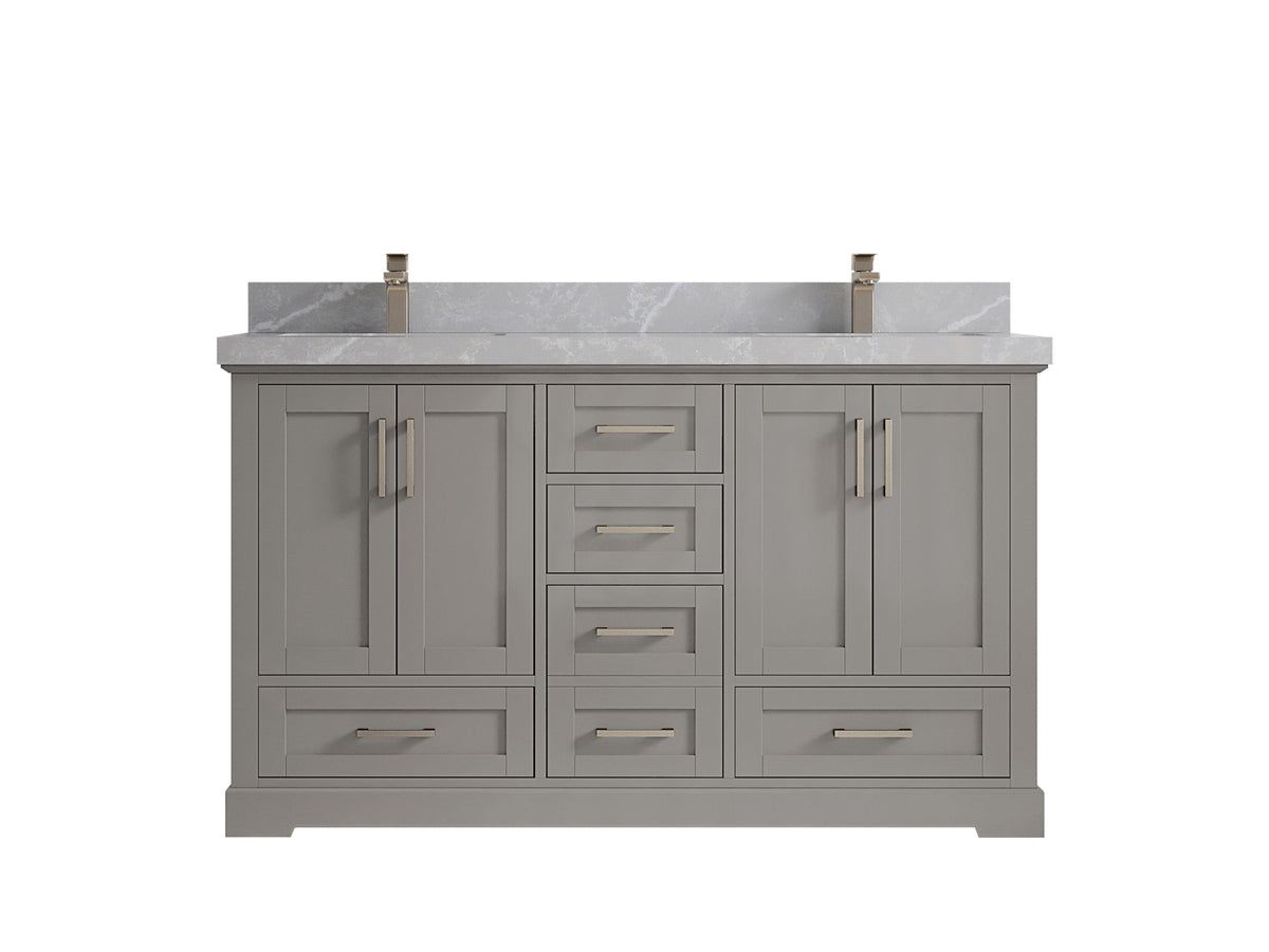 Boston 60 in. W x 22 in. D Double Sink Bathroom Vanity - Willow Bath and Vanity