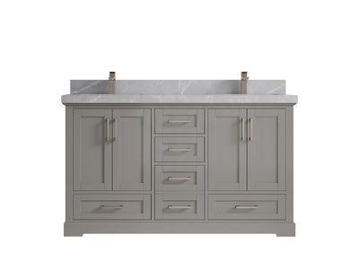 Boston 60 in. W x 22 in. D Double Sink Bathroom Vanity - Willow Bath and Vanity