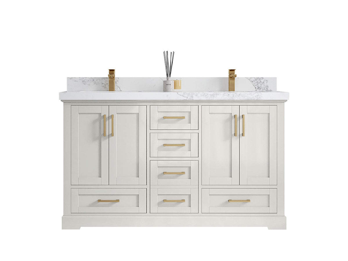 Boston 60 in. W x 22 in. D Double Sink Bathroom Vanity - Willow Bath and Vanity