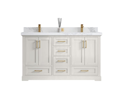 Boston 60 in. W x 22 in. D Double Sink Bathroom Vanity - Willow Bath and Vanity