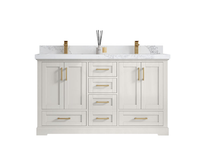 Boston 60 in. W x 22 in. D Double Sink Bathroom Vanity - photo 1