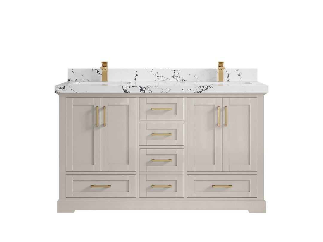 Boston 60 in. W x 22 in. D Double Sink Bathroom Vanity - Willow Bath and Vanity