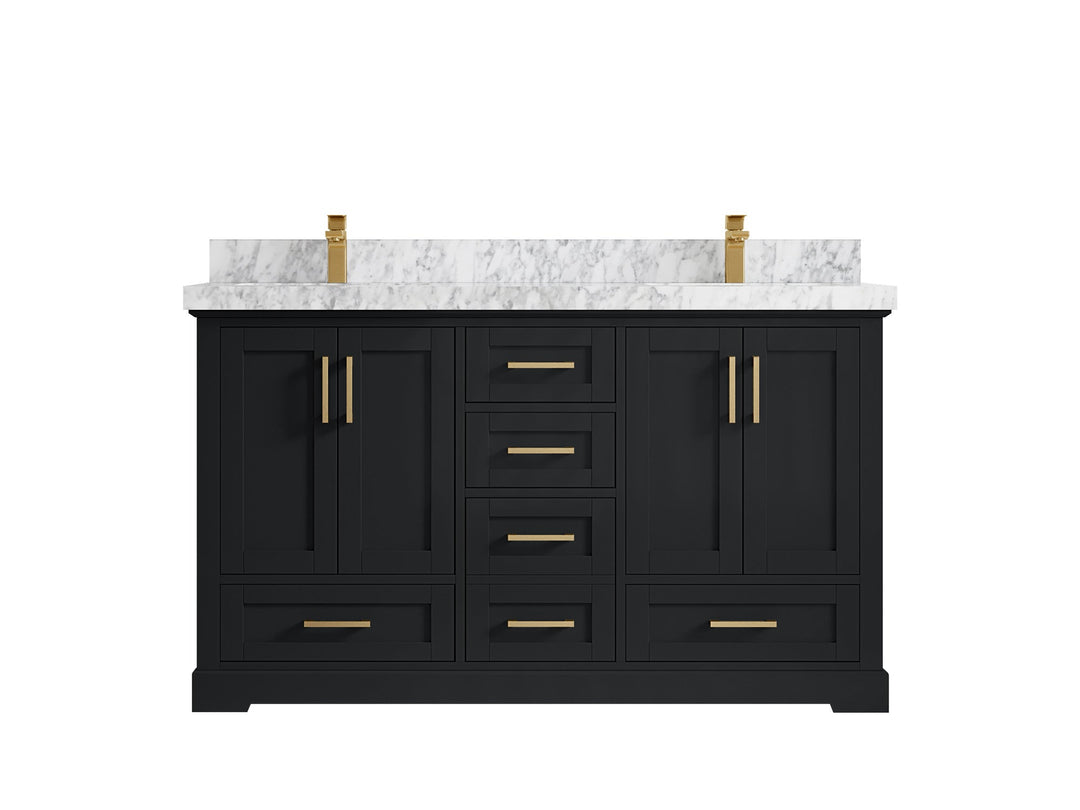 Boston 60 in. W x 22 in. D Double Sink Bathroom Vanity - Willow Bath and Vanity