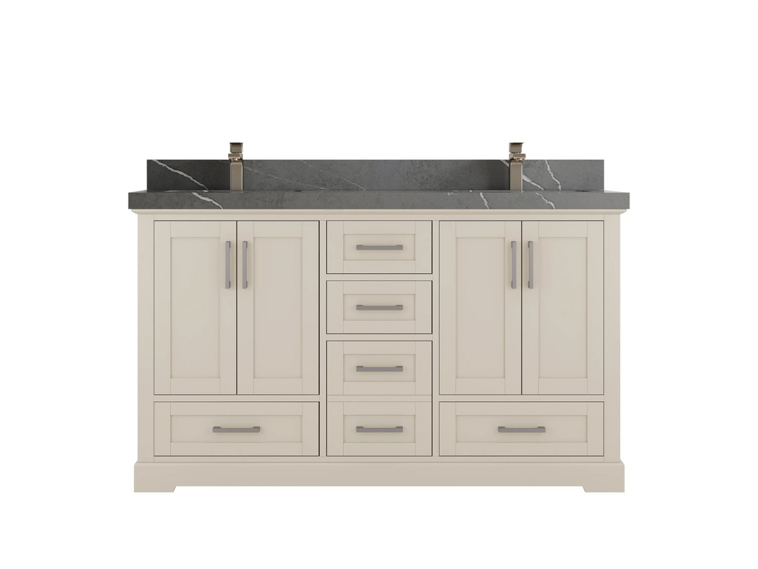 Boston 60 in. W x 22 in. D Double Sink Bathroom Vanity - Willow Bath and Vanity