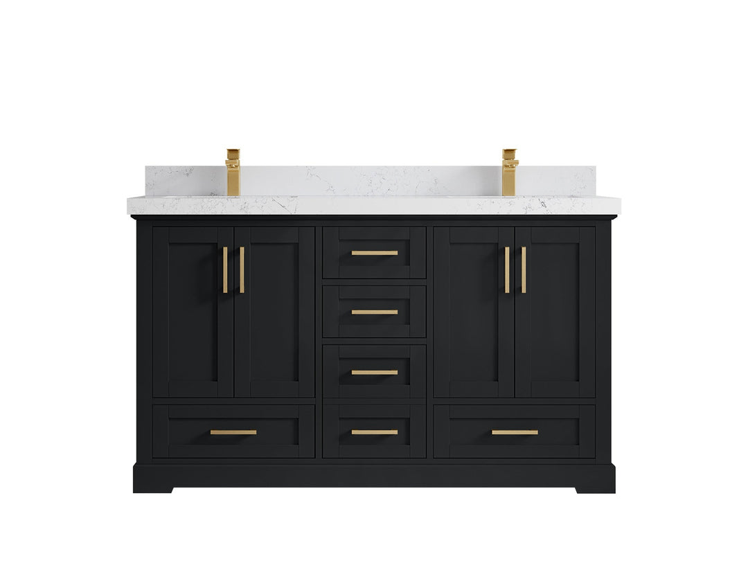Boston 60 in. W x 22 in. D Double Sink Bathroom Vanity - Willow Bath and Vanity