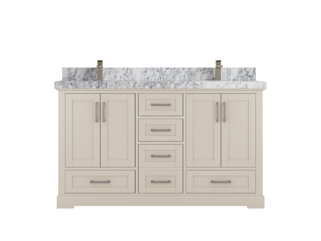 Boston 60 in. W x 22 in. D Double Sink Bathroom Vanity - Willow Bath and Vanity