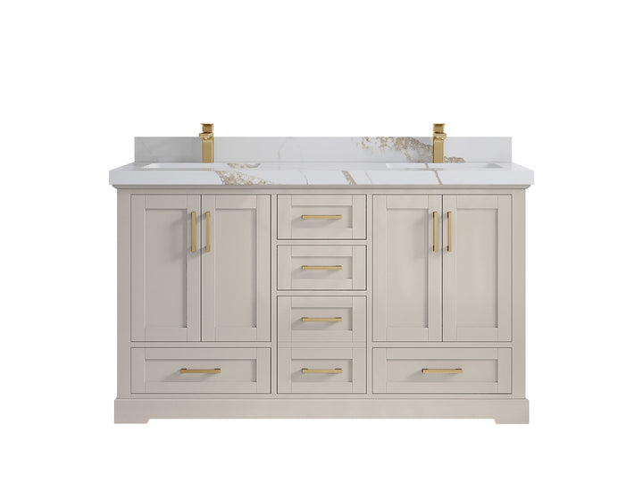 Boston 60 in. W x 22 in. D Double Sink Bathroom Vanity - photo 19