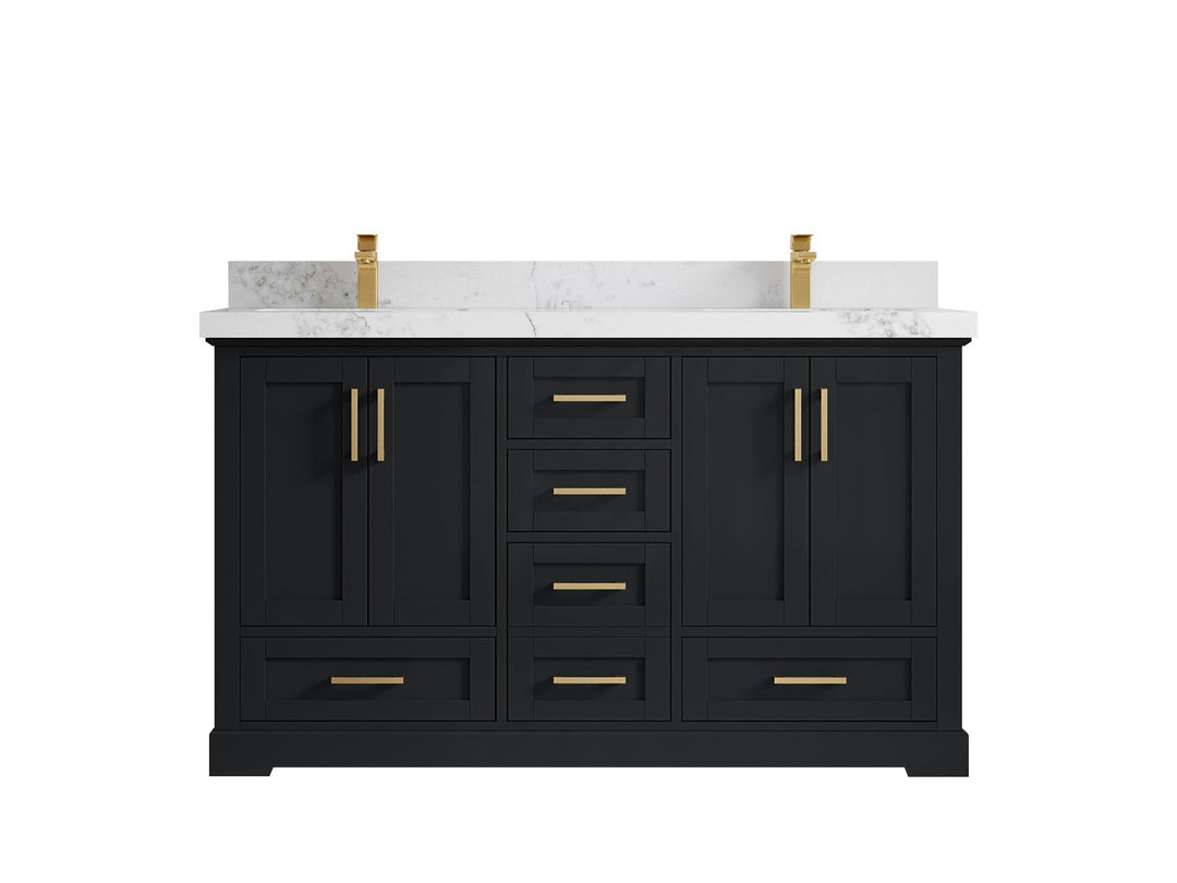 Boston 60 in. W x 22 in. D Double Sink Bathroom Vanity - Willow Bath and Vanity