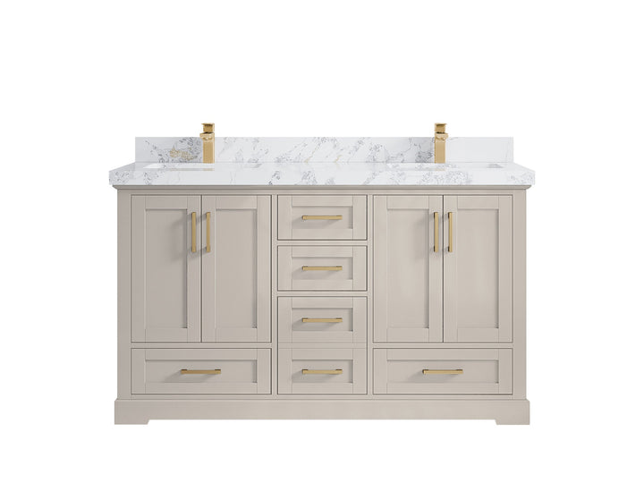 Boston 60 in. W x 22 in. D Double Sink Bathroom Vanity - photo 26