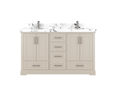 Boston 60 in. W x 22 in. D Double Sink Bathroom Vanity - photo 1