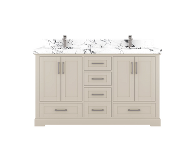 Boston 60 in. W x 22 in. D Double Sink Bathroom Vanity - Willow Bath and Vanity