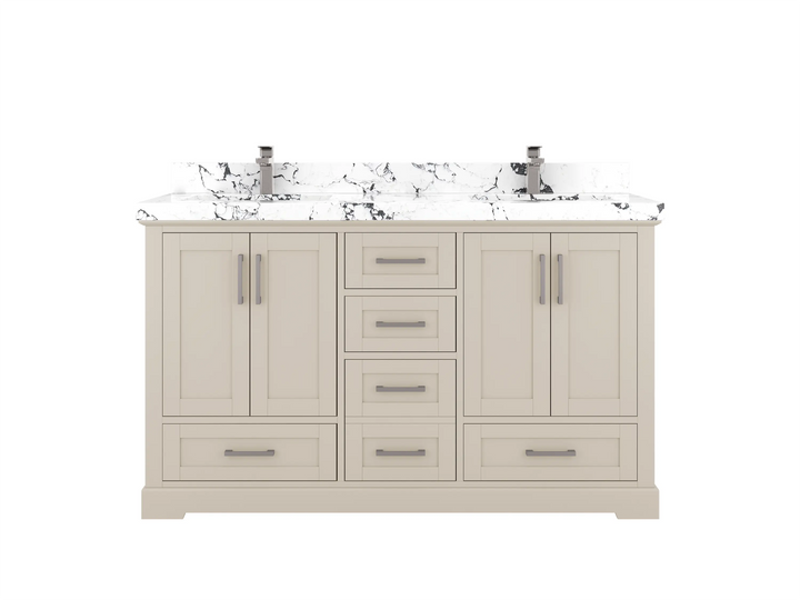 Boston 60 in. W x 22 in. D Double Sink Bathroom Vanity - photo 1