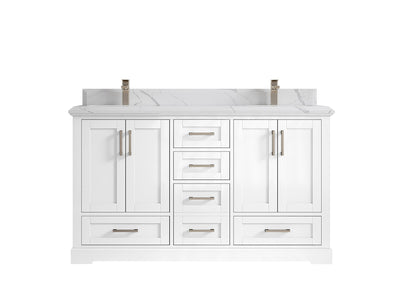 Boston 60 in. W x 22 in. D Double Sink Bathroom Vanity - Willow Bath and Vanity