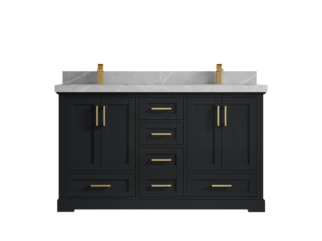 Boston 60 in. W x 22 in. D Double Sink Bathroom Vanity - Willow Bath and Vanity