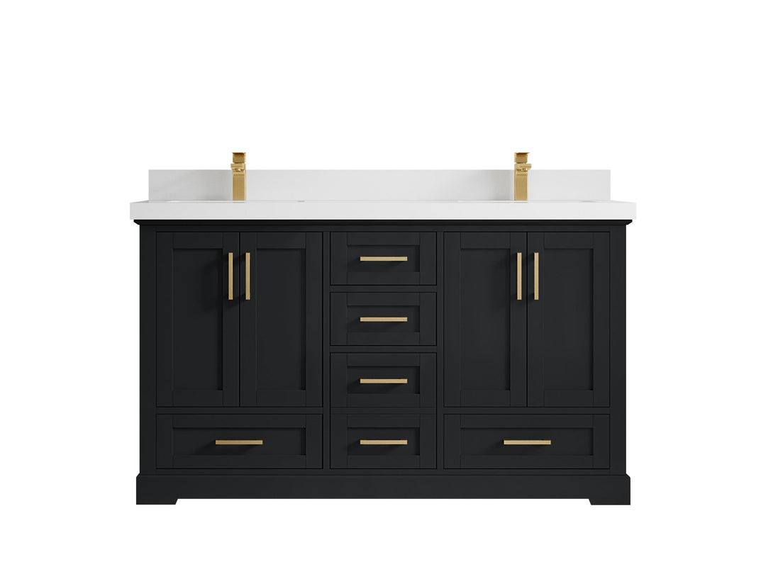 Boston 60 in. W x 22 in. D Double Sink Bathroom Vanity - Willow Bath and Vanity