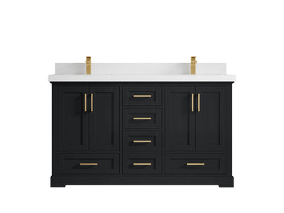 Boston 60 in. W x 22 in. D Double Sink Bathroom Vanity - Willow Bath and Vanity