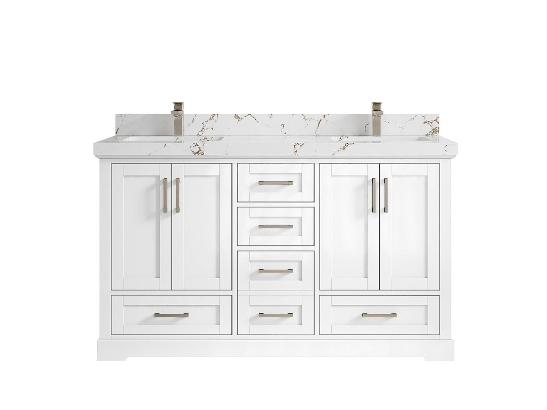 Boston 60 in. W x 22 in. D Double Sink Bathroom Vanity - Willow Bath and Vanity
