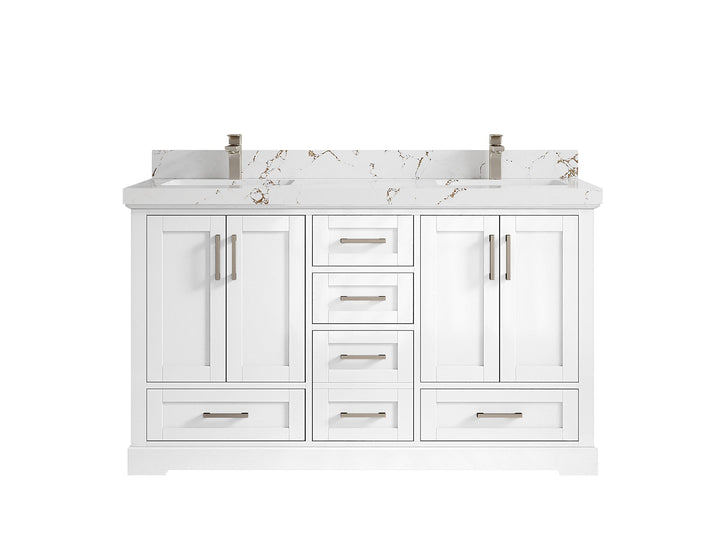 Boston 60 in. W x 22 in. D Double Sink Bathroom Vanity - photo 35