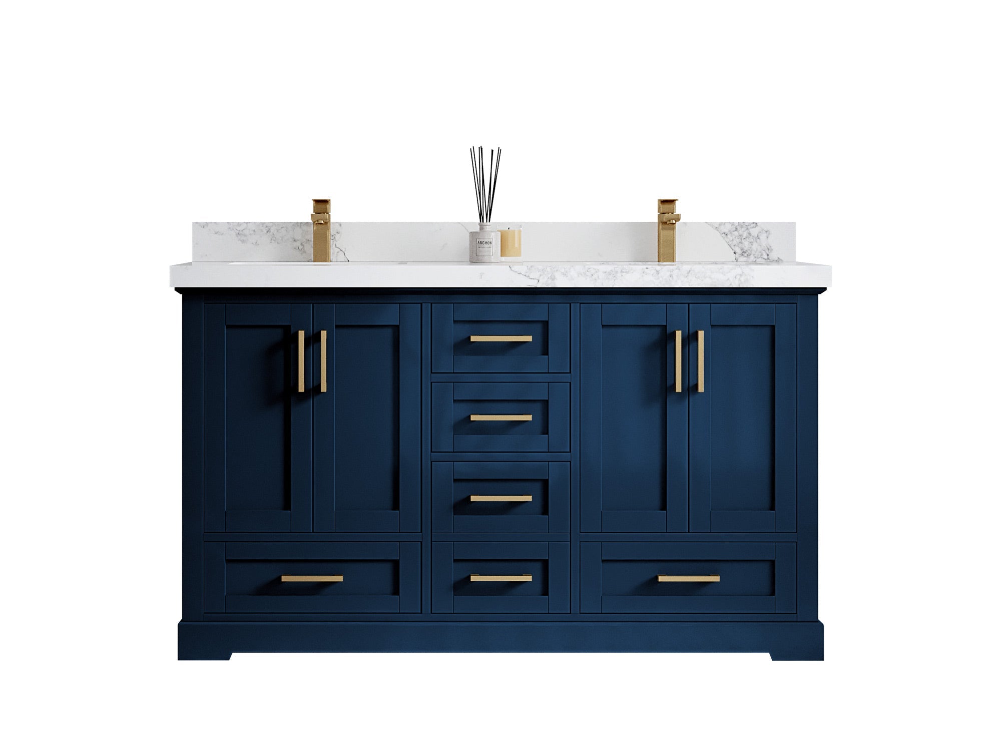 Boston 60 in. W x 22 in. D Double Sink Bathroom Vanity - Willow Bath and Vanity