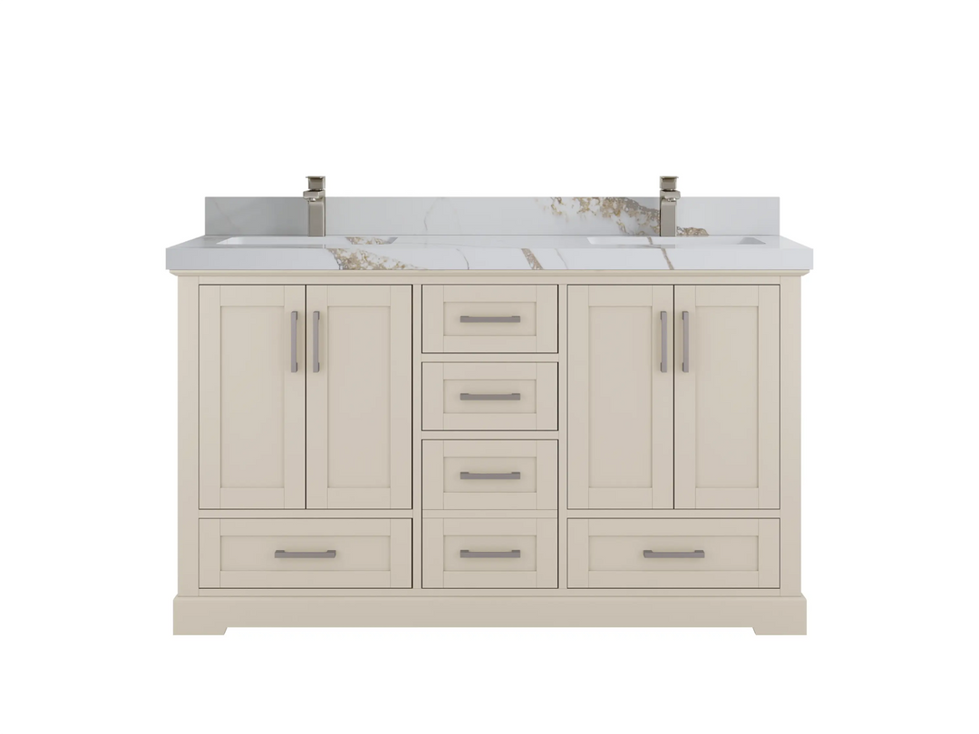 Boston 60 in. W x 22 in. D Double Sink Bathroom Vanity - Willow Bath and Vanity