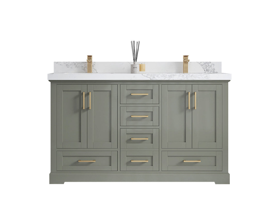 Boston 60 in. W x 22 in. D Double Sink Bathroom Vanity - Willow Bath and Vanity