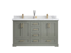 Boston 60 in. W x 22 in. D Double Sink Bathroom Vanity - photo 1