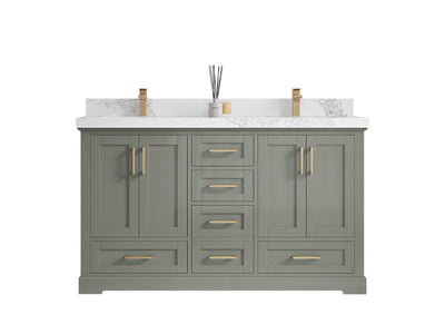 Boston 60 in. W x 22 in. D Double Sink Bathroom Vanity - Willow Bath and Vanity