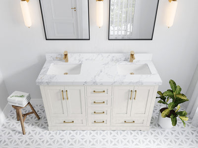 Boston 60 in. W x 22 in. D Double Sink Bathroom Vanity - Willow Bath and Vanity