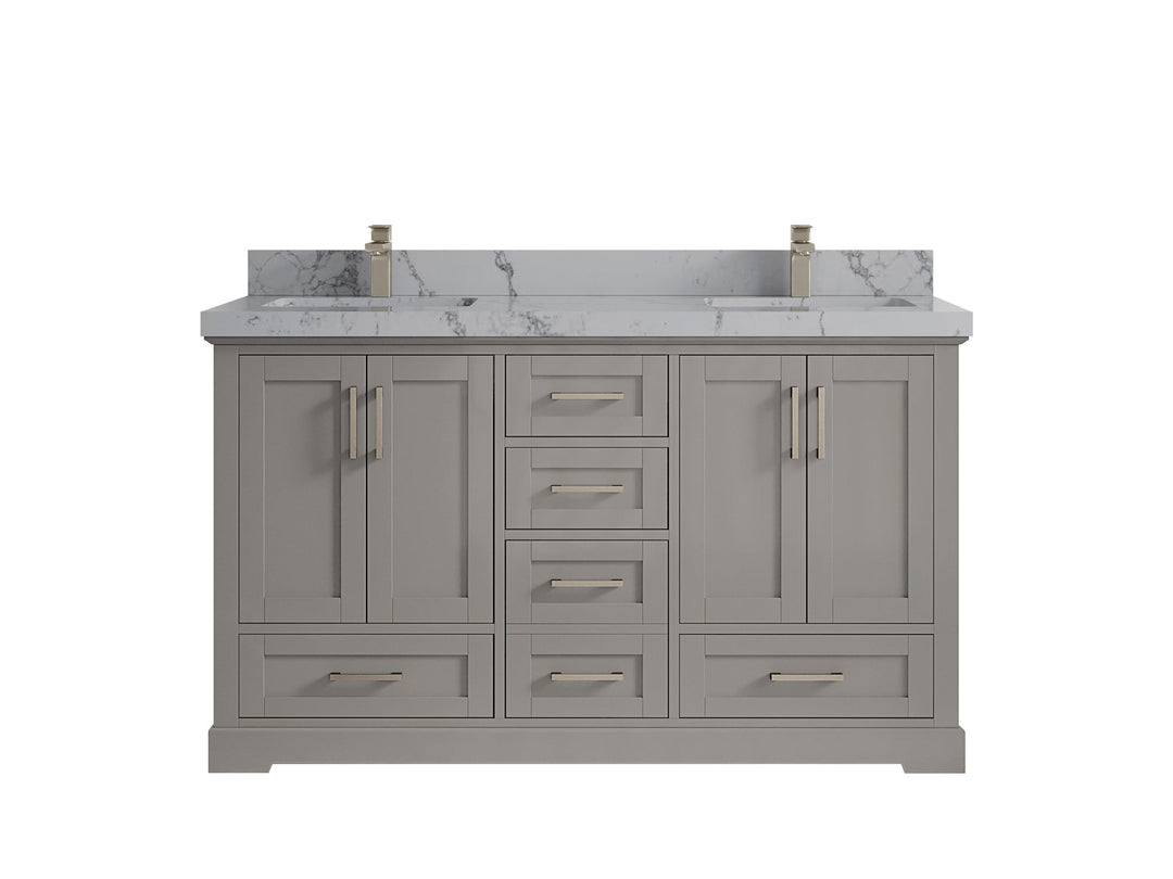 Boston 60 in. W x 22 in. D Double Sink Bathroom Vanity - Willow Bath and Vanity