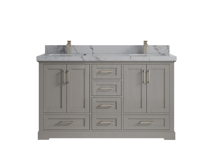 Boston 60 in. W x 22 in. D Double Sink Bathroom Vanity - photo 40