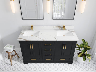 Boston 60 in. W x 22 in. D Double Sink Bathroom Vanity - Willow Bath and Vanity