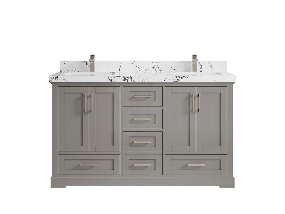 Boston 60 in. W x 22 in. D Double Sink Bathroom Vanity - Willow Bath and Vanity