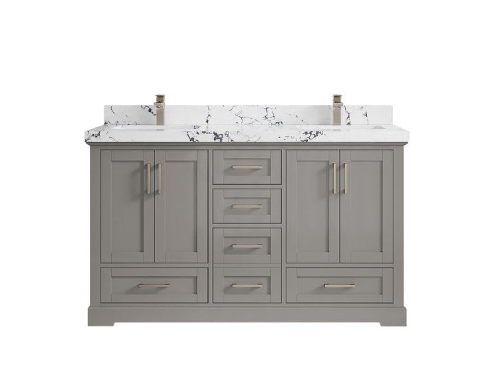 Boston 60 in. W x 22 in. D Double Sink Bathroom Vanity - photo 38