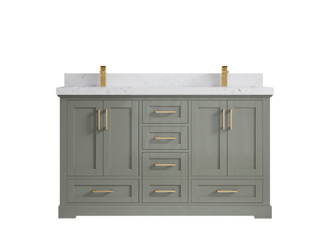 Boston 60 in. W x 22 in. D Double Sink Bathroom Vanity - Willow Bath and Vanity