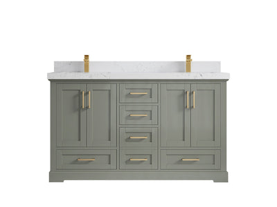 Boston 60 in. W x 22 in. D Double Sink Bathroom Vanity - Willow Bath and Vanity