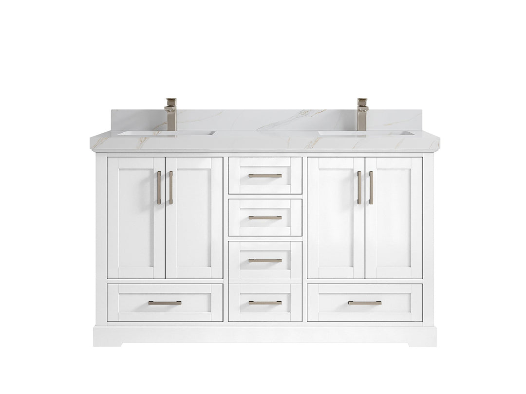 Boston 60 in. W x 22 in. D Double Sink Bathroom Vanity - Willow Bath and Vanity