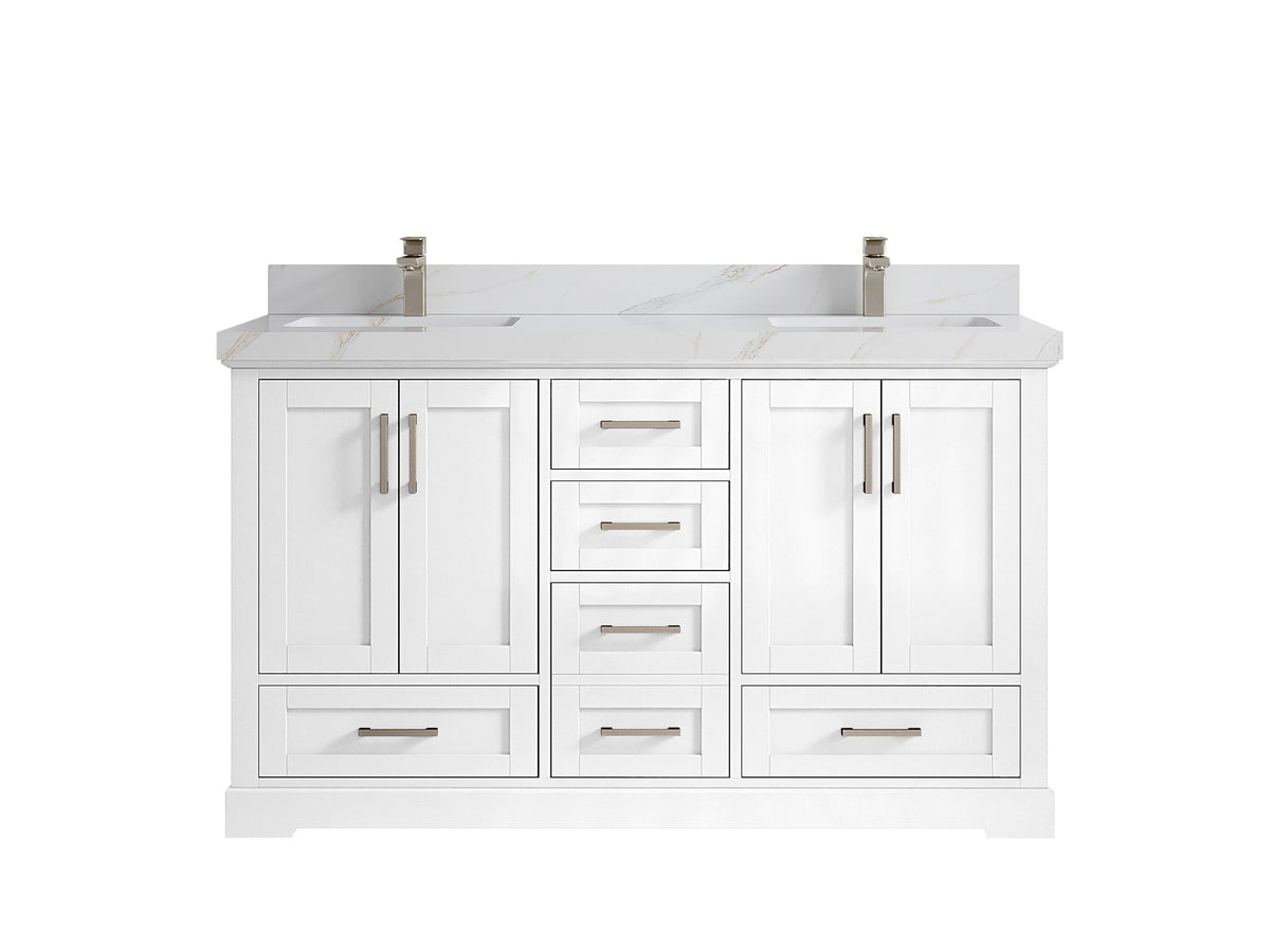Boston 60 in. W x 22 in. D Double Sink Bathroom Vanity - Willow Bath and Vanity