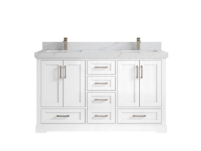 Boston 60 in. W x 22 in. D Double Sink Bathroom Vanity - Willow Bath and Vanity