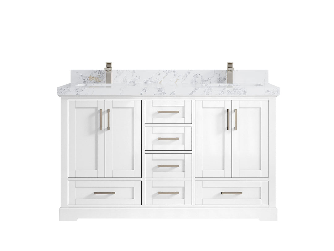 Boston 60 in. W x 22 in. D Double Sink Bathroom Vanity - Willow Bath and Vanity