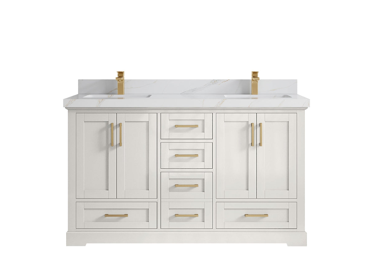 Boston 60 in. W x 22 in. D Double Sink Bathroom Vanity - Willow Bath and Vanity