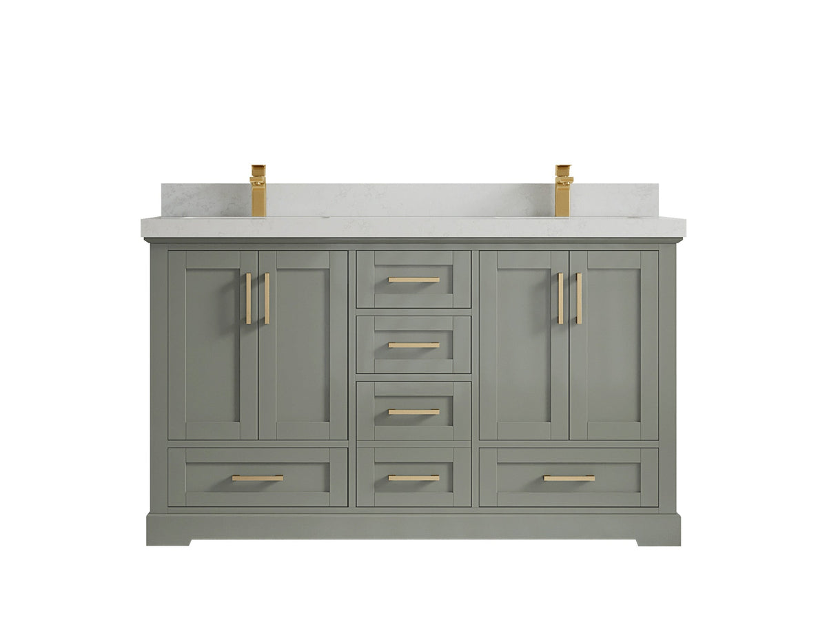 Boston 60 in. W x 22 in. D Double Sink Bathroom Vanity - Willow Bath and Vanity