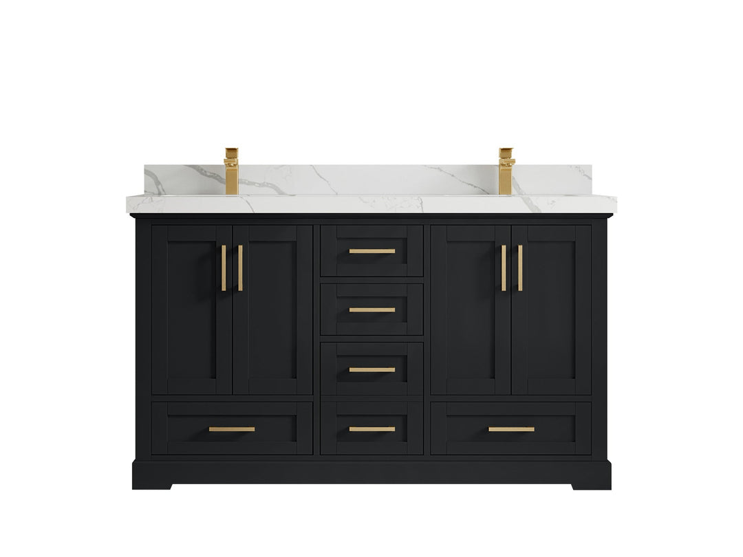 Boston 60 in. W x 22 in. D Double Sink Bathroom Vanity - Willow Bath and Vanity