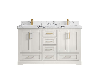 Boston 60 in. W x 22 in. D Double Sink Bathroom Vanity - Willow Bath and Vanity